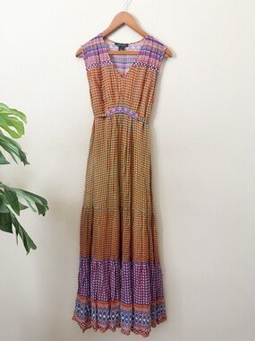 Anthropologie Aelyn Embroidered Maxi Dress by Tanvī Kedīa